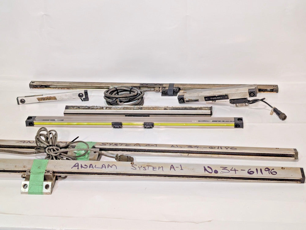 13pc Lot: Anilam, Acu-rite, Sargon, Mitutoyo Linear Precision Scale Assemblies