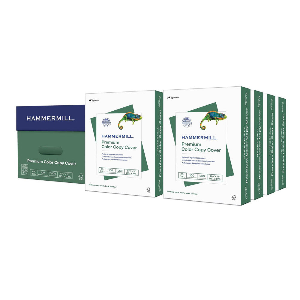 Hammermill Cardstock, Premium Color Copy Cover, 80 lb, 8.5 x 11-8 Pack (2,000 Sh