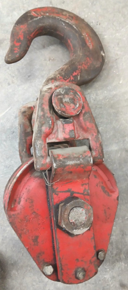 CROSBY-WESTERN 10 TON SNATCH BLOCK 961-6 WITH CROSBY SWIVEL HOOK L5J
