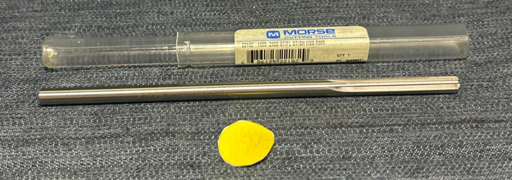 MORSE CUTTING TOOL  .2490  HSS CHUCKING REAMER  6" OAL  2-7/8" LOC