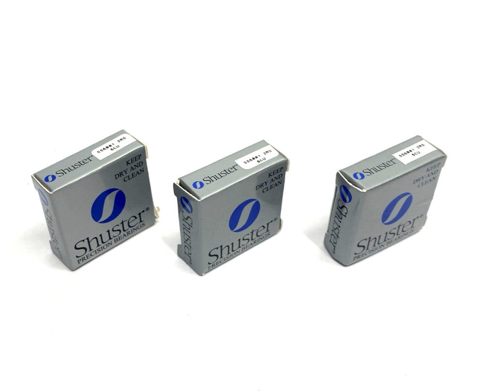 Shuster SS6001-2RS 5CU Radial Ball Bearing 12mm I.D. 28mm O.D. LOT OF 3