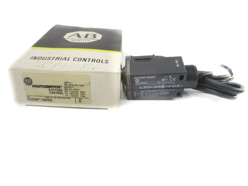 ALLEN BRADLEY 42GRP-9002 SER. A 70-264VDC/VAC 2A (BK/YL) NSMP