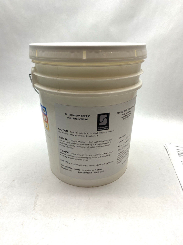 Sterling Oil & Chemical G1670 (White) Petrolatum Grease 5 Gallon EXP 03/2028