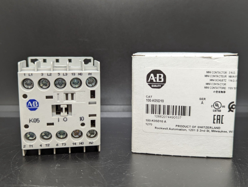 Allen Bradley 100-K05D10 5A 120V Mini Contactor New In Box USA