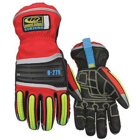 Ansell 279-11 H-Vis Extreme Condition Gloves, Leather Palm, Thinsulate Lining,