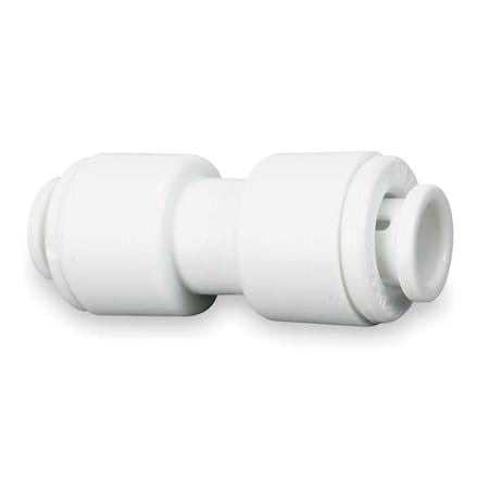John Guest Ci0408w-Pk10 Union Adapter, 1/4 In Tube Size, Acetal, White, 10 Pk