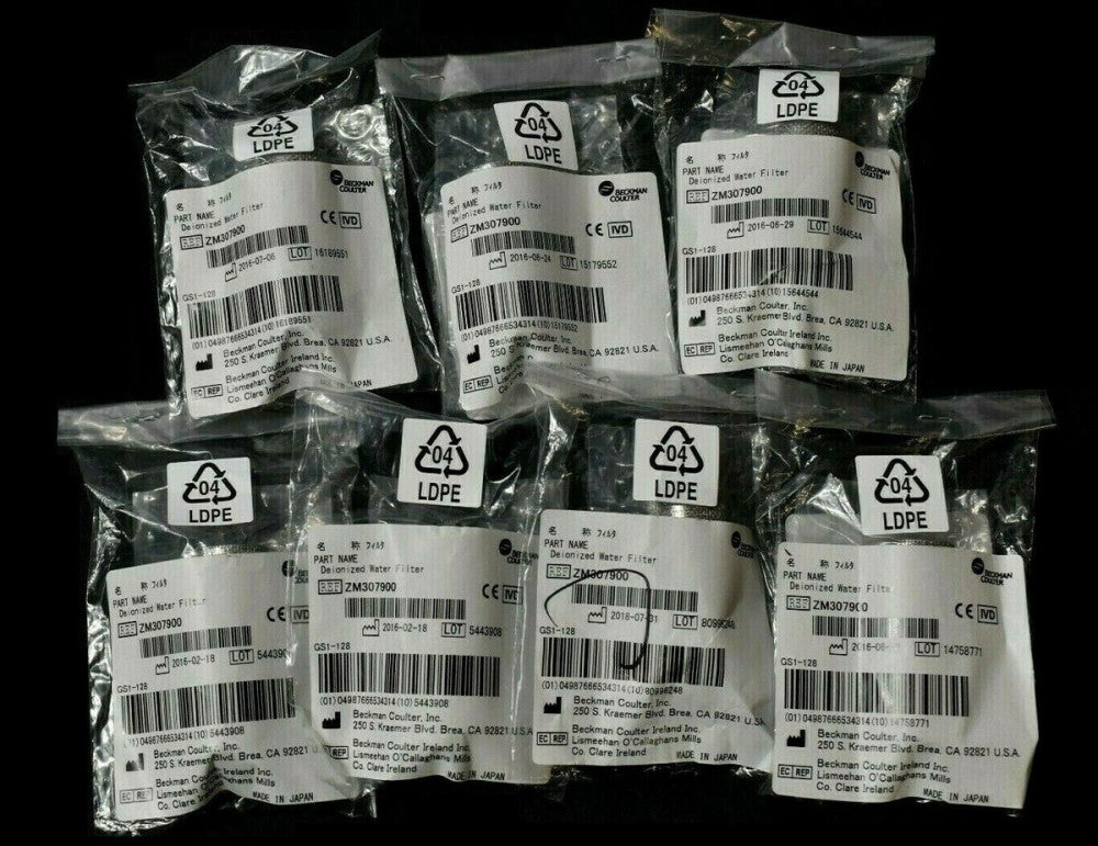 [Lot of 7] Beckman Coulter ZM307900 Deionized Water Filter