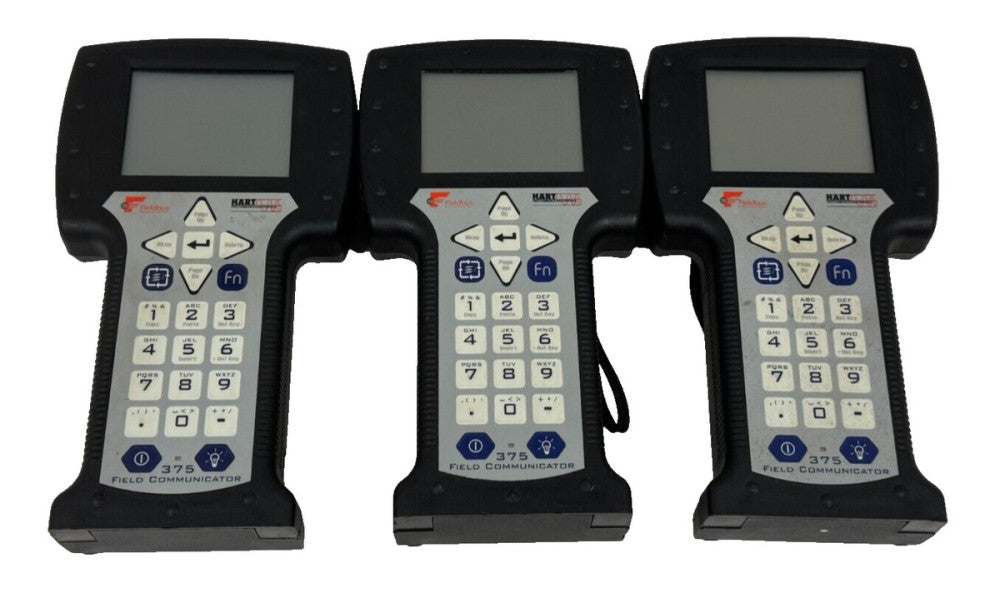 LOT OF 3 EMERSON 375 HART FIELD COMMUNICATORS W/ BATTERIES