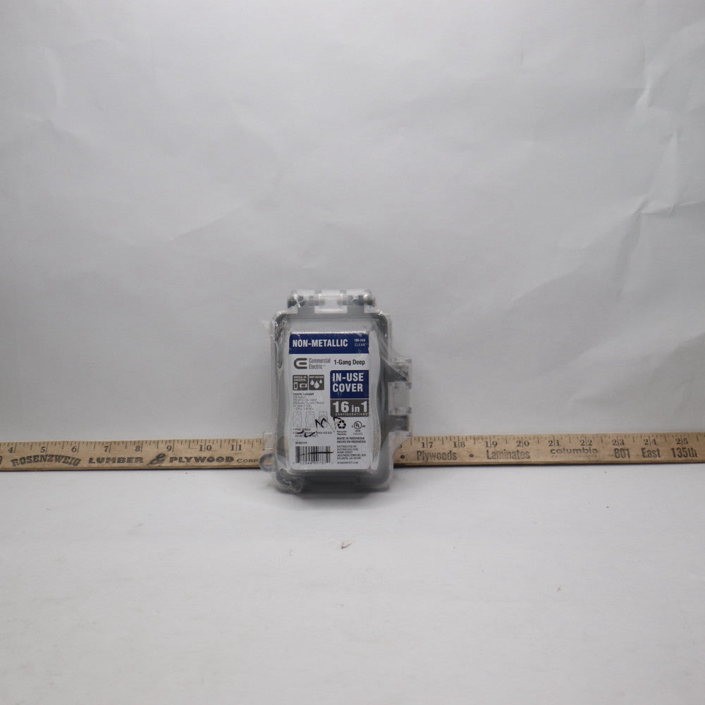 Commercial Electric 1-Gang Horizontal/Vertical Weatherproof In-Use Cover Clear