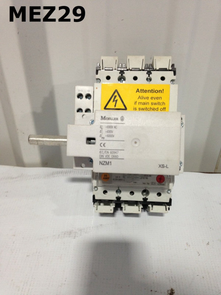 Moeller NZMB1-A50  25A 3 Pole Rotary Molded Case Circuit Breaker 480VAC
