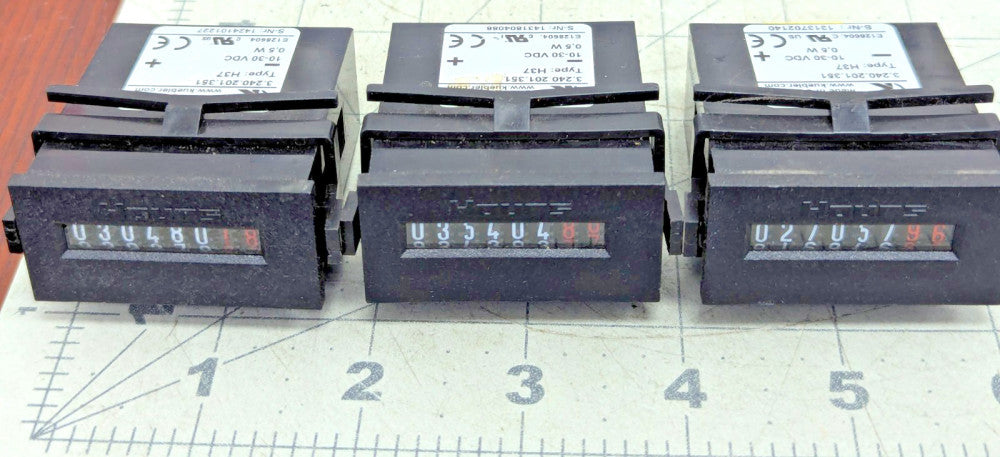 3 Pack Kubler Hour Time Hobbs Meter Counter Type H37 3.240.201.351  [Z3B7]#16
