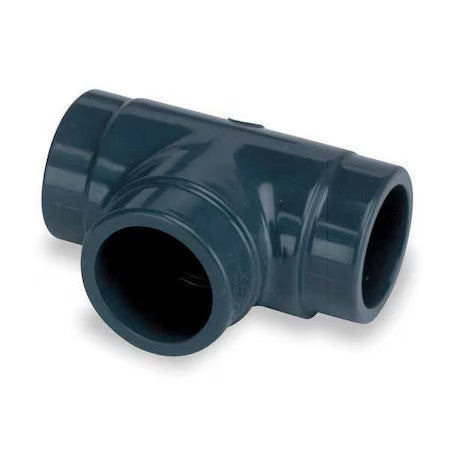Zoro Select 801-015 Pvc Tee, Socket X Socket X Socket, 1-1/2 In Pipe Size