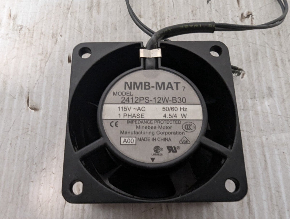 NMB 2412PS-12W-B30 AC Axial Fan, 2-Wire Lead, 2600RPM, Square 