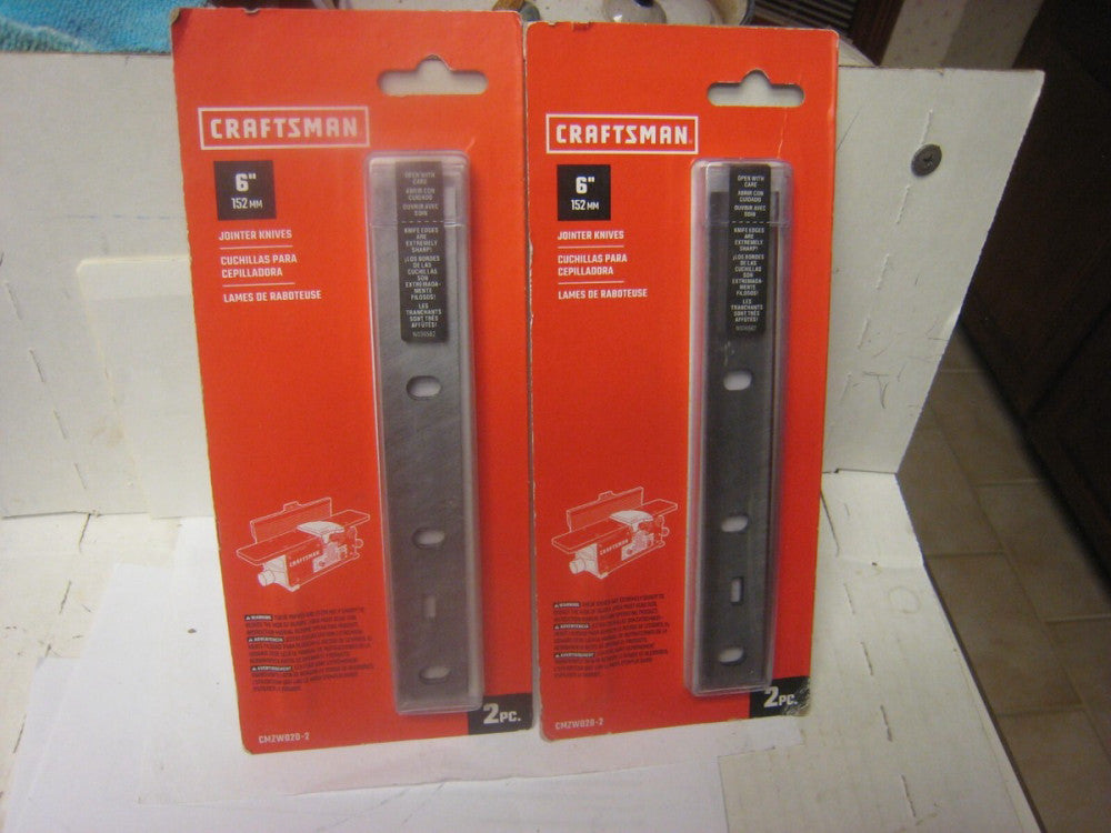 2 Packs CRAFTSMAN 6” Jointer Knives CMZW020-2 - NEW!