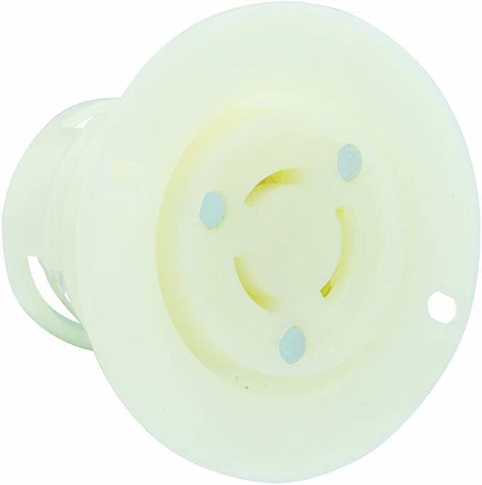 Leviton 7557 Industrial Flanged Outlet Locking Receptacle 15/10 Amp 125/250V (2)