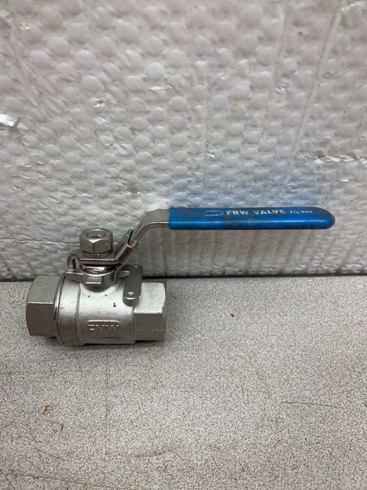 NEW NO BOX FNW FIG. 260 1" CF8M 1000 WOG STAINLESS BALL VALVE