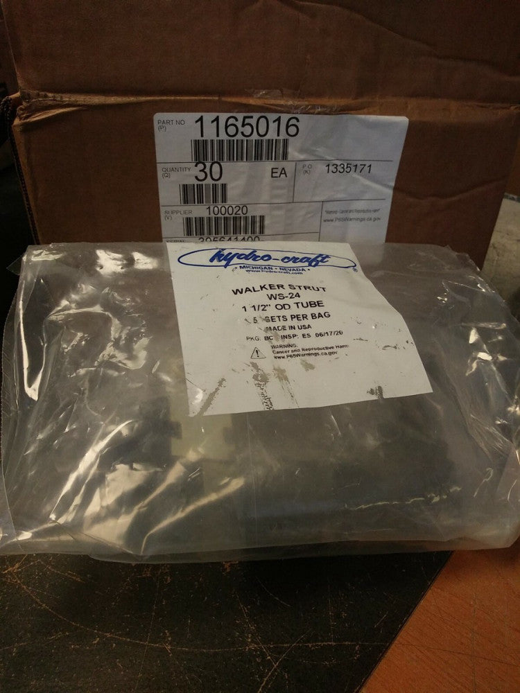 (1 BOX OF 30) Walker-Strut Clamp Steel 1-1/2 Inch Copper & Steel Tube Size WS-24