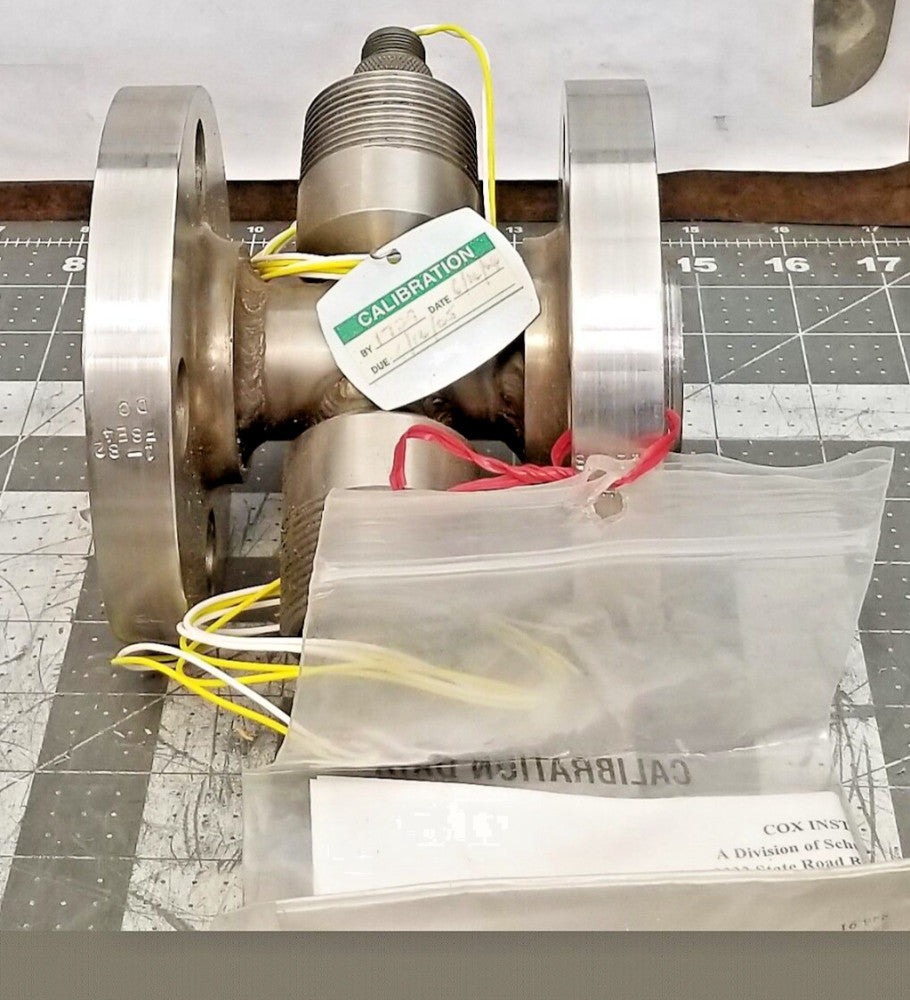 Cox 1” AN X 5" Stainless-Steel Flanged Turbine Flow Meter Calibrated [B4S4]
