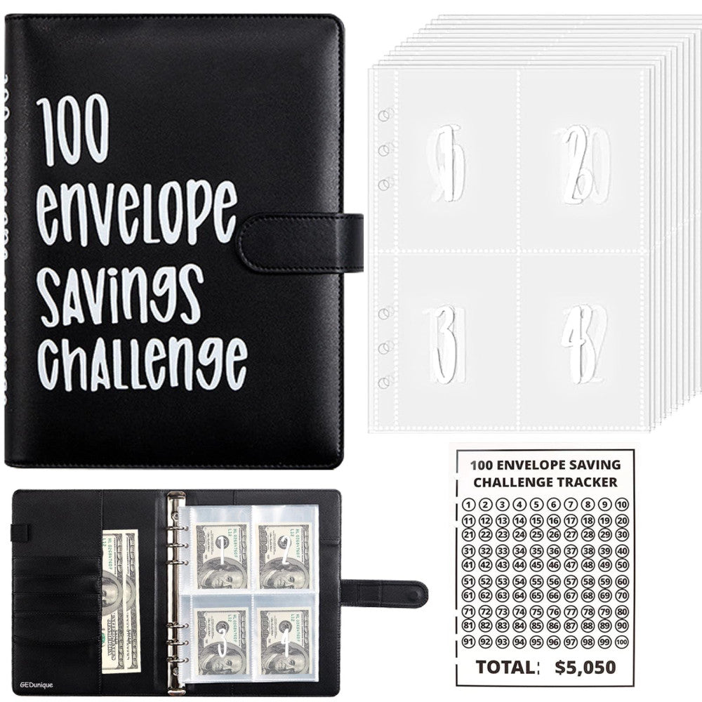 100 Envelopes Money Saving Challenge, New Budget Book with Cash Envelopes, Ea...