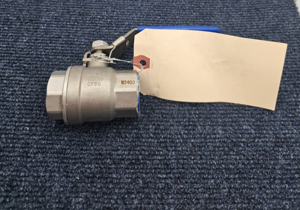 AVCO CF8M: 1" Stainless Steel Inline Ball Valve Full Port 1000 WOG Lockable