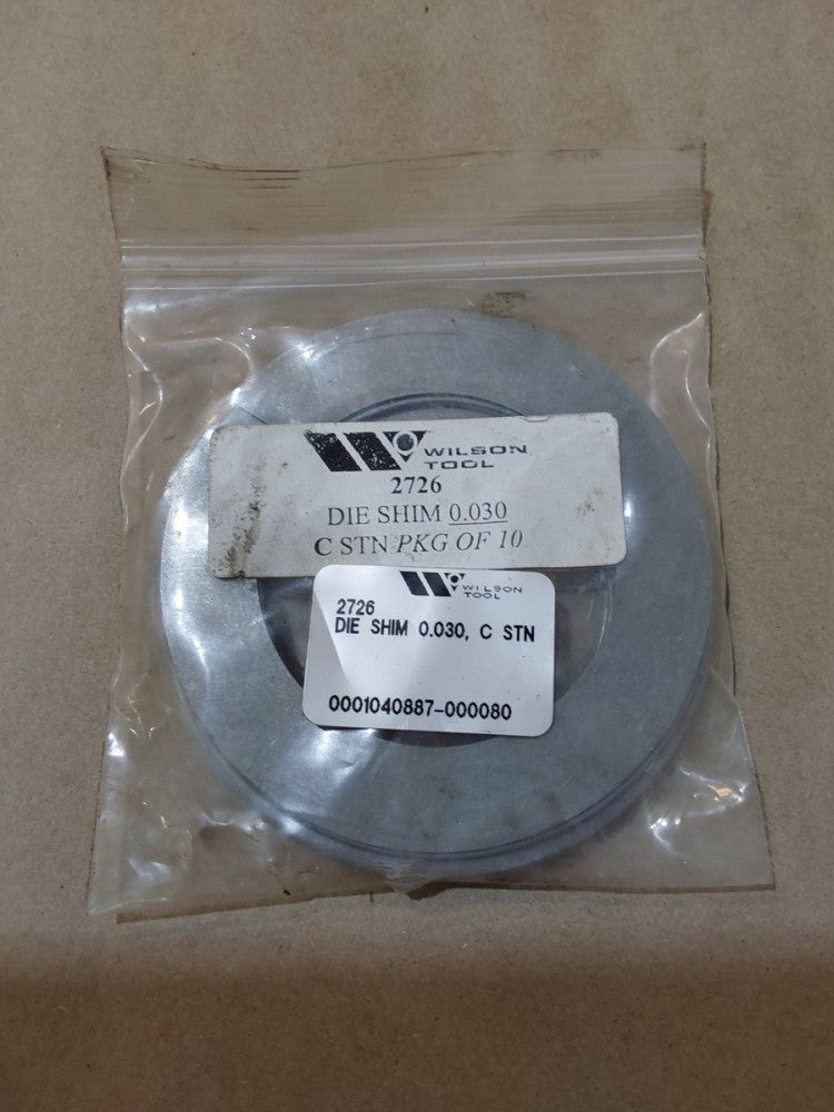 Wilson Tool 2726 Die Shim 0.030 CSTN Pack Of 10