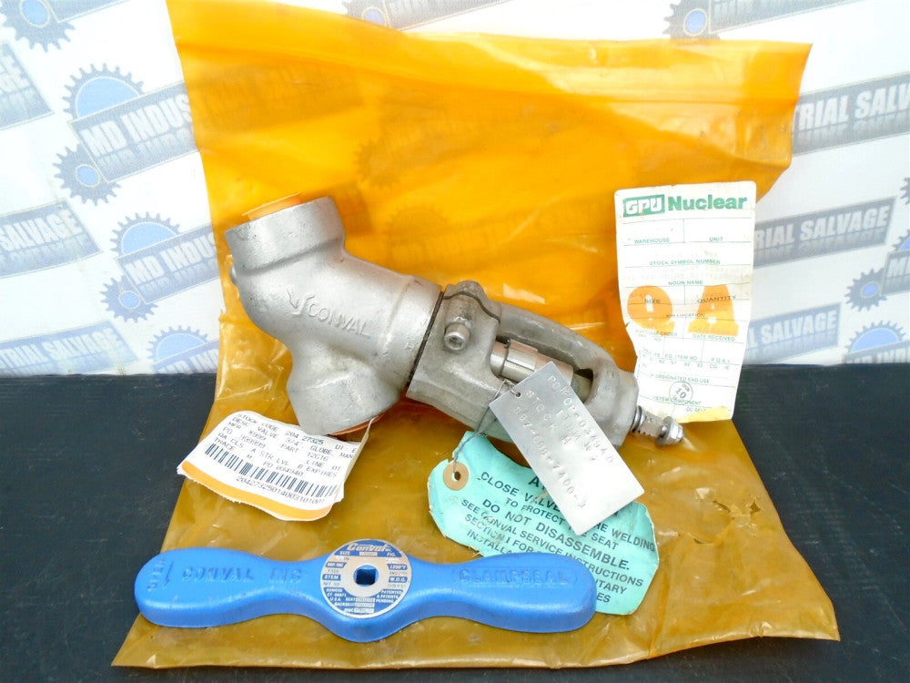 CONVAL - 12G2 "Y" 3/4" Stainless Socket Weld Globe Valve 1500 - 5170 WOG 1250°F
