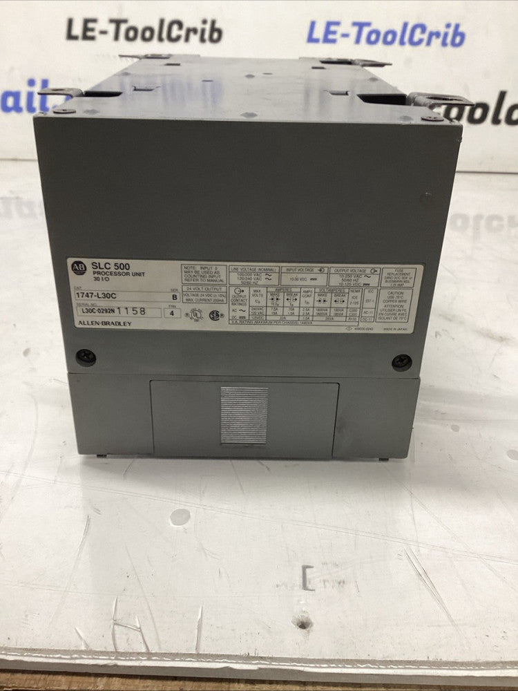 AB Allen Bradley 1747-L30C SER B Processor Unit SLC 500 R-199s