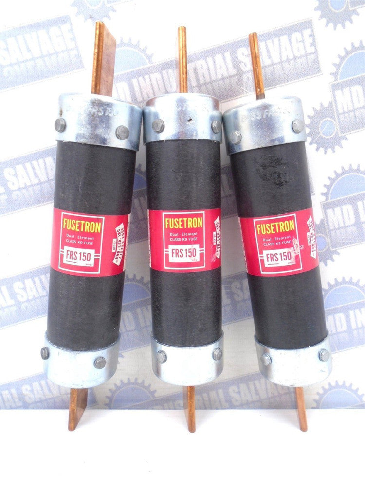 (3 Pc) BUSSMANN Fusetron - FRS-150 - FRS150 FUSE Dual Element K9 150A 600V (NEW)
