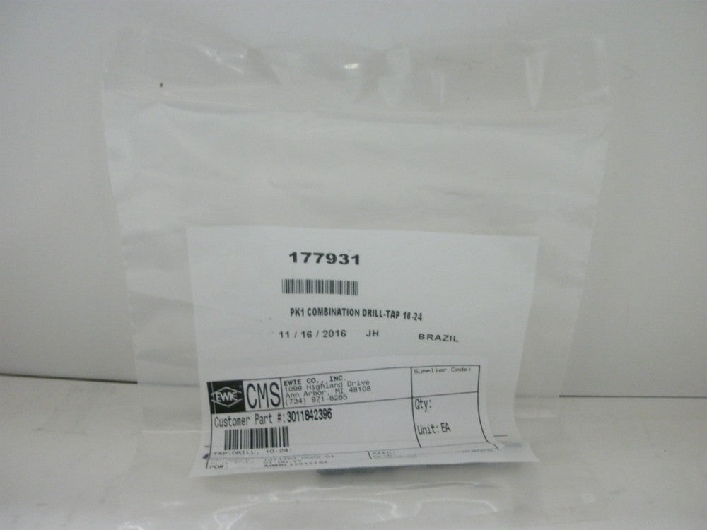 DORMER E651 HIGH SPEED ST COMBINATION DRILL-TAP 10-24 UNC 2B HSS ST NEW IN BAG