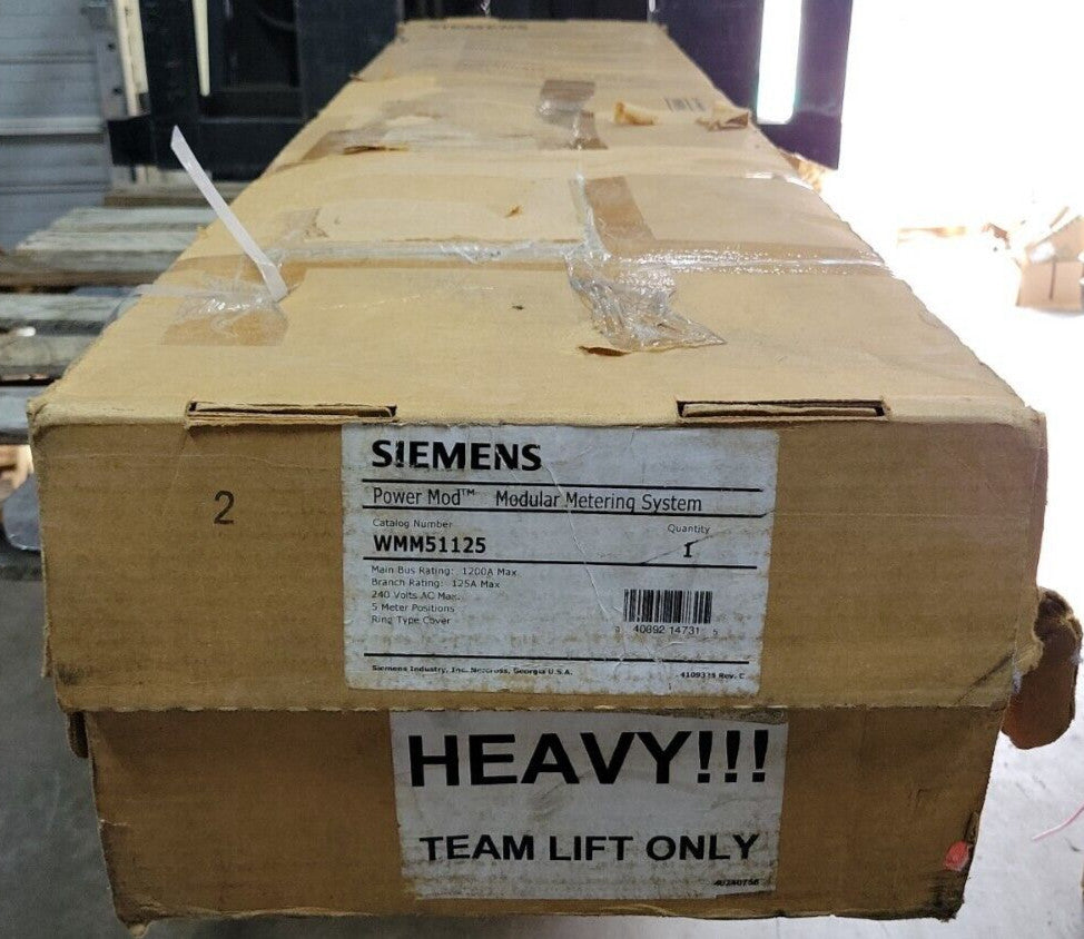 Siemens WMM51125 1200/125A Meter Stack 5-Gang Ringless  NEW