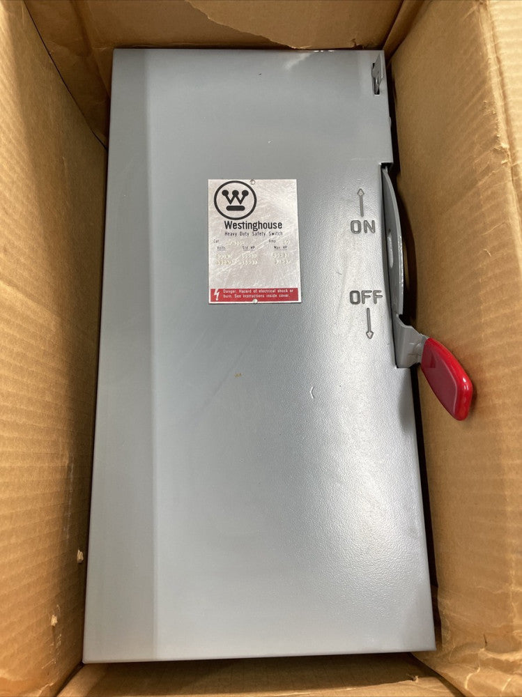 NEW OLD STOCK! WESTINGHOUSE HFN362, HEAVY DUTY SAFETY SWITCH, 60 AMP, 600VAC