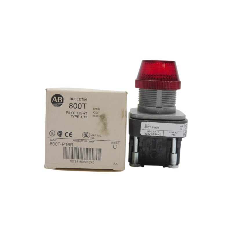 ALLEN BRADLEY 800T-P16R SER. U 120V (WH) NSMP