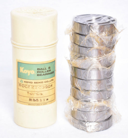 10 Count Koyo 6005ZZ Ball Bearings  6005ZZC3GCR