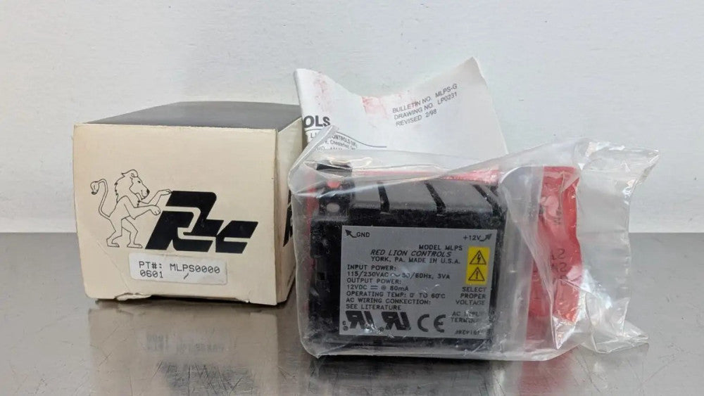 Red Lion Controls MLPS0000 Power Supply 115/230VAC 3A to 12VDC 80mA