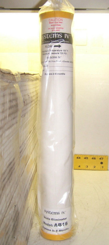 NEW SYSTEMS IV AB16 INLINE WATER TREATMENT SYSTEM FILTER SCALE ELIMINATOR 125PSI