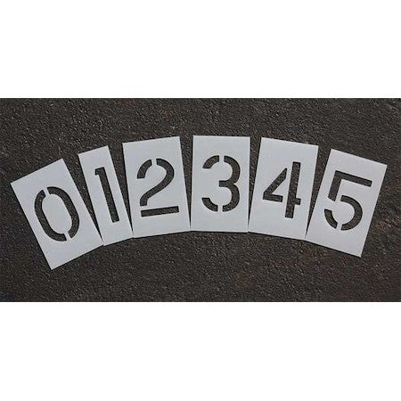 Rae Stl-108-8040 Pavement Stencil,4 In,Number Kit,1/8