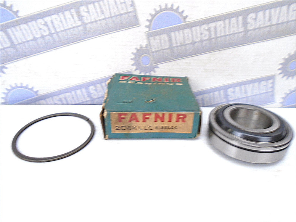 FAFNIR - 206KLLG - DOUBLE SEALED SINGLE ROW BEARING with SNAP-RING - 30x62x24mm