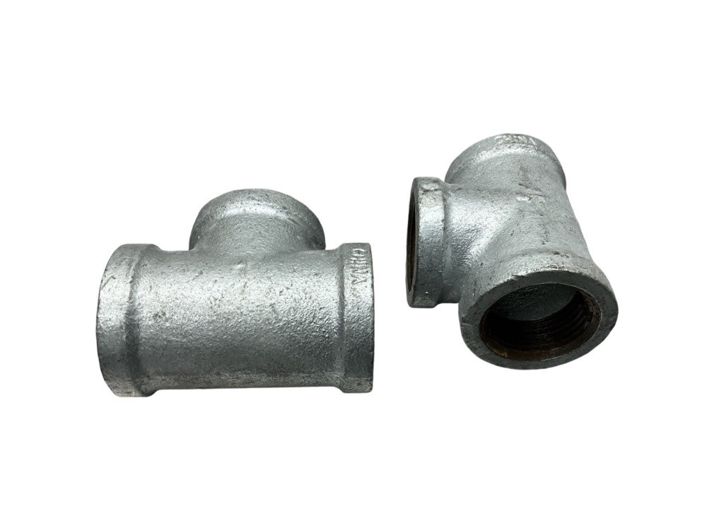 (2 PC) 1" FIP each X 1" FIP 1" FIP Galvanized Malleable Iron Tee