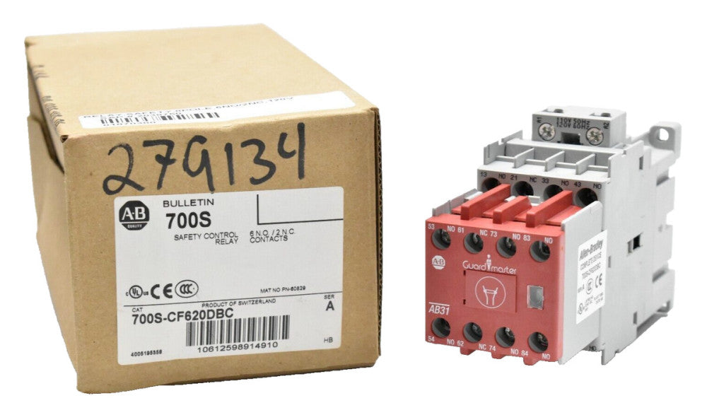 Allen Bradley 700S-CF620DBC Guardmaster Safety Control Relay 110/120V Coil