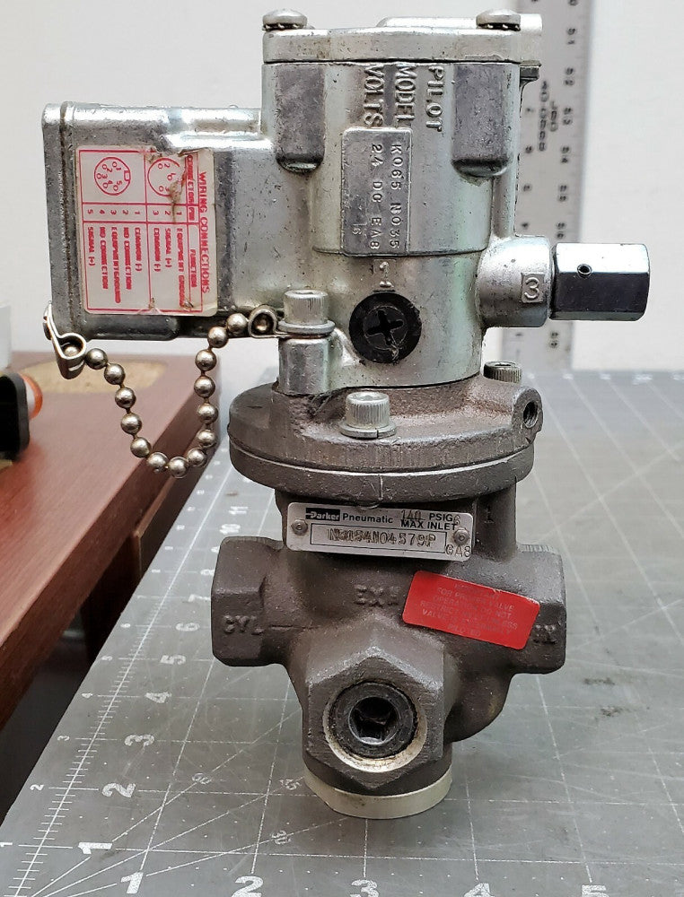 K065 N035 – PARKER Solenoid Air Control Valve, 3/8” , 24VDC, 140 PSIG NEW [A6B1]