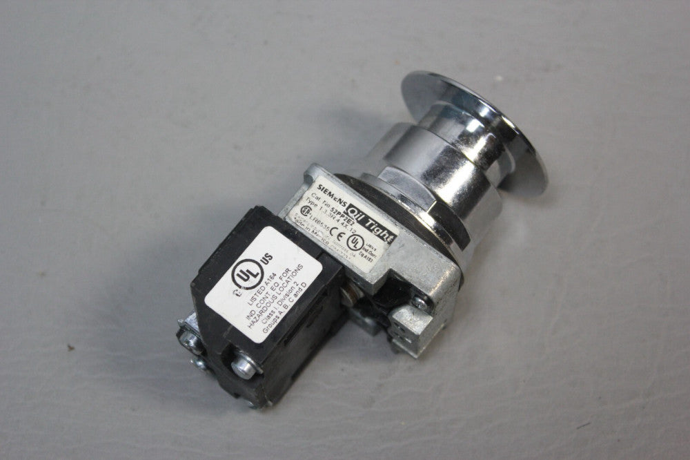 NEW SIEMENS ILLUMINATED PUSH BUTTON SWITCH RED MUSHROOM 30MM 52PP2E2