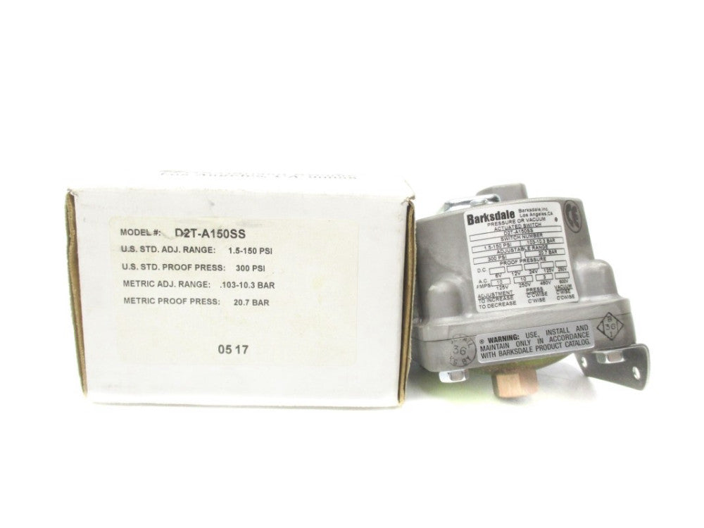 BARKSDALE D2T-A150SS 480VAC 10A 1.5-150PSI NSMP