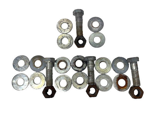 HEX HEAD SCREW WITH 4 WASHERS AND NUT (LOT OF 4)
