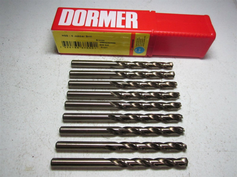 Dormer (0375501) 117mm OAL 7.9mm 135° RH Cobalt Jobber Drill - Qty 9