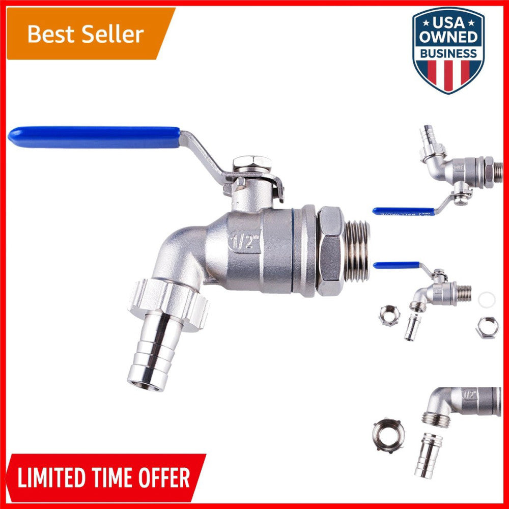 Half Inch Stainless Steel Ball Valve Weldless Bulkhead for Home Brew Kettles