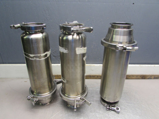 3 pcs -Dixon DN14, 3 " Sanitary 16" Long In-Line Strainer HOUSINGS ,HDJ04-1143
