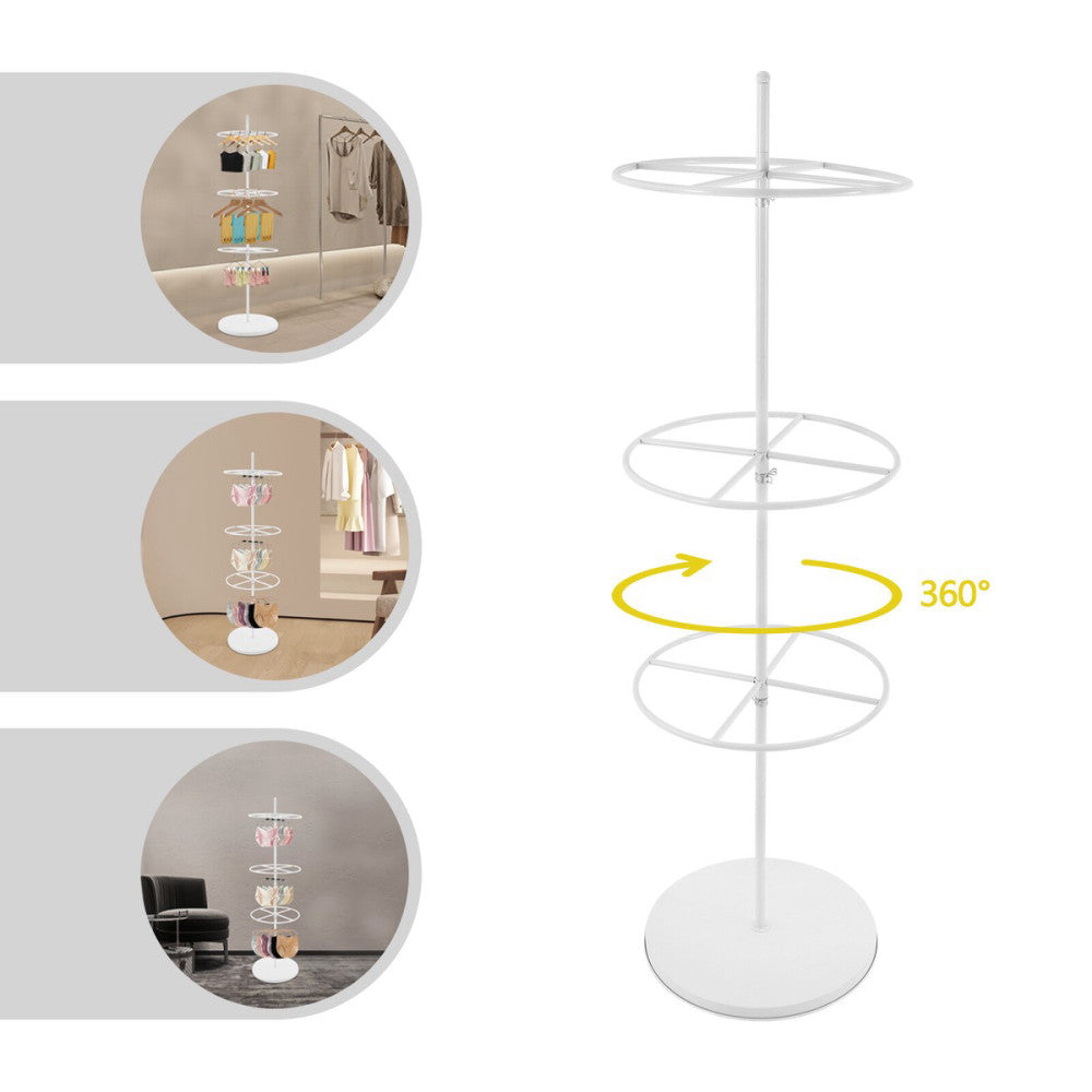 Rotatable Round Dispaly Rack, Round Clothing Rack, Metal Clothes Hanging Rack
