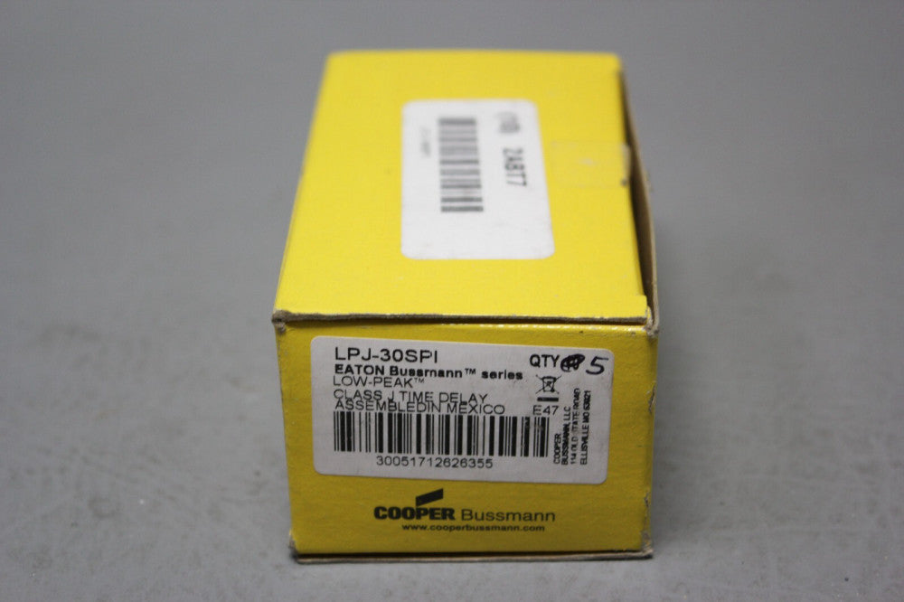 5 NEW EATON BUSSMANN LOW PEAK CLASS J TIME DELAY FUSES LPJ-30SPI