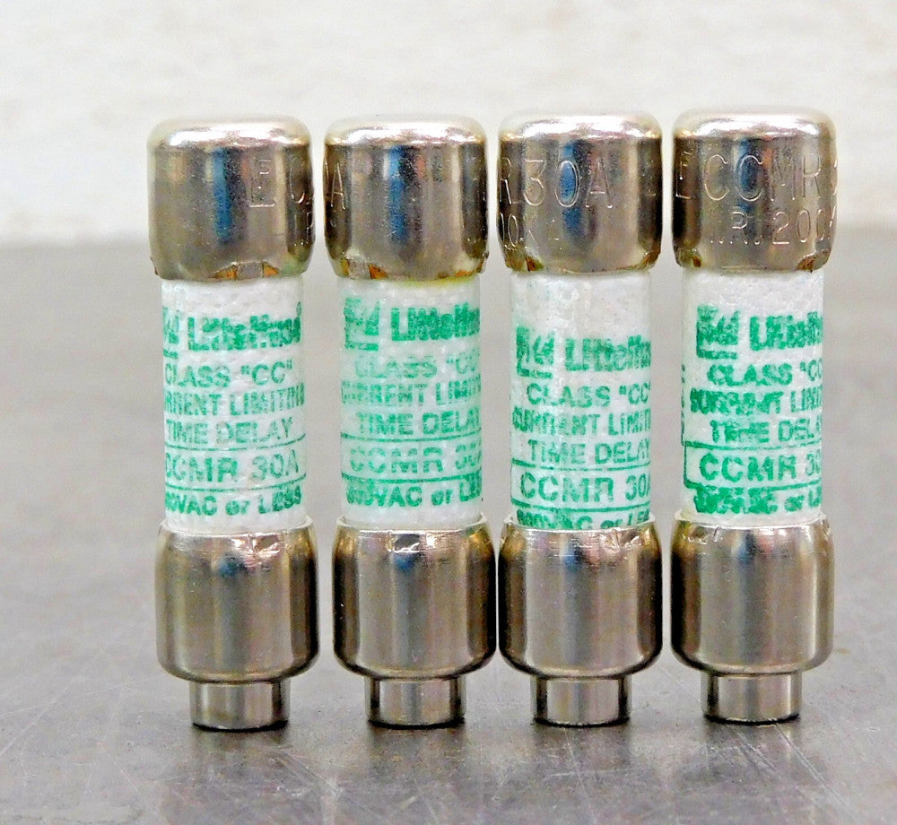 Littelfuse CCMR 30A Time Delay Current Limiting Fuse 600V 30 A Lot of Four (4)