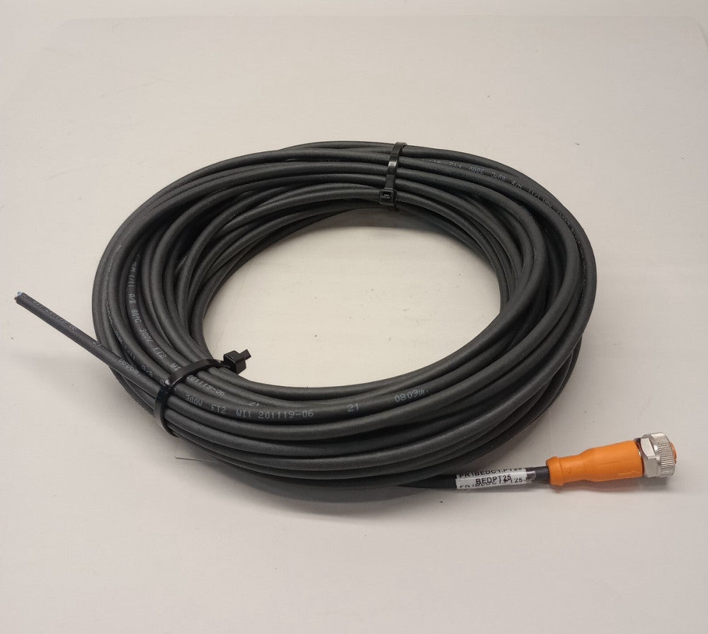 IFM Efector EVC197 Used Cable Single Ended Cordset M12 Female to Pigtail 15m 5-w